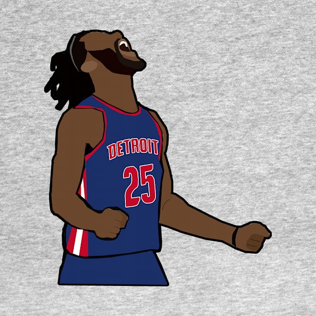 Derrick Rose Detroit Pistons NBA by xavierjfong